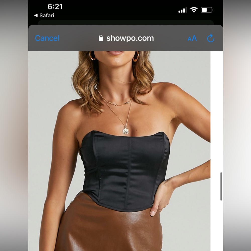Black corset top